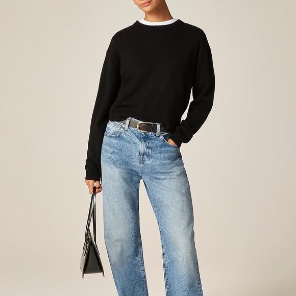 J. Crew Sweaters - J Crew Perfect cashmere crewneck sweater XS Black